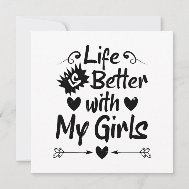 La vie est meilleure avec mes filles (Devant)