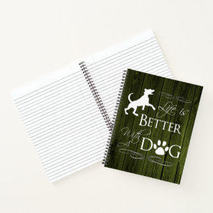 La vie est meilleure avec un Carnet de chien - Ver