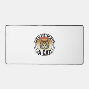 La vie est meilleure avec un chat vintage chat con