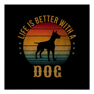 LA VIE EST MEILLEURE AVEC UN CHIEN AFFICHE