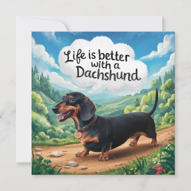 La Vie Est Meilleure Avec Un Dachshund (Devant)