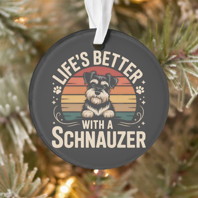 La vie est meilleure avec un Schnauzer (Arbre)