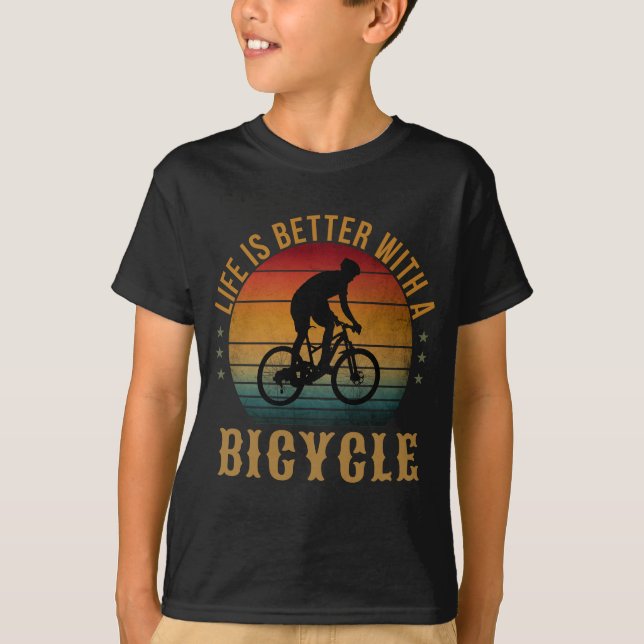 LA VIE EST MEILLEURE AVEC UN VÉLO T-Shirt (Devant)
