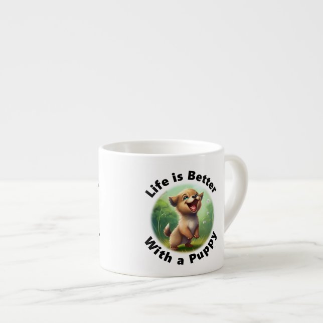 La vie est meilleure avec une chienne Espresso Mug (Devant droit)