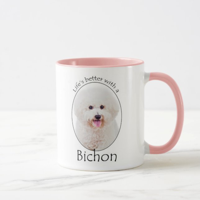 La vie est meilleure Bichon Mug (Droite)