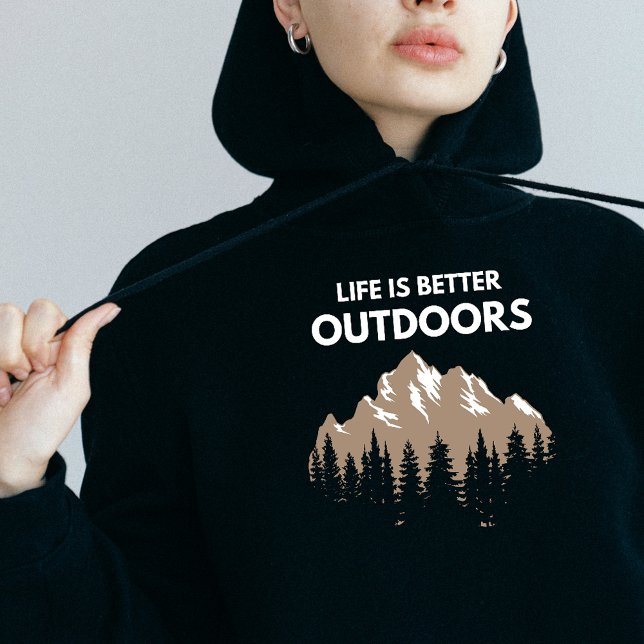 La vie est meilleure en plein air Sweat - shirt à  (Créateur téléchargé)