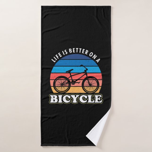 La Vie Est Mieux À Vélo (Serviette de bain)