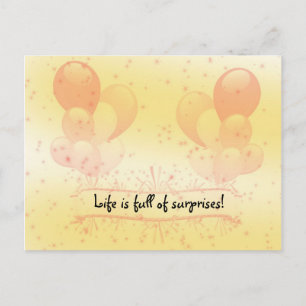 La vie est pleine de surprises Carte postale