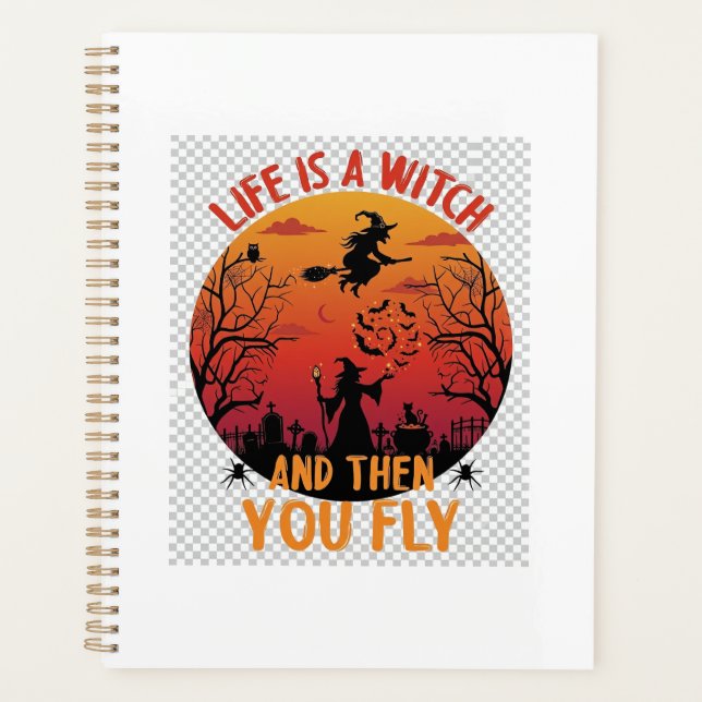 La vie est sorcière puis vous volez Halloween Cime (Devant)