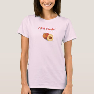 La vie est T-shirt couleur pêche