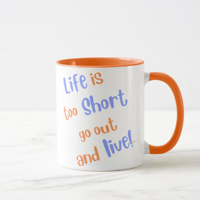 La Vie Est Trop Courte BFTG Café Mug (Droite)