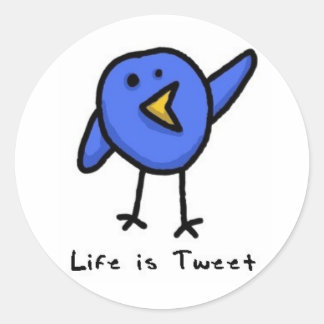 "La vie est Tweet" Sticker aux oiseaux Twitter