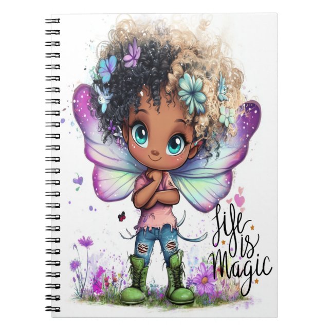 La Vie Est Un Carnet Spiral De Fée Magique (Devant)