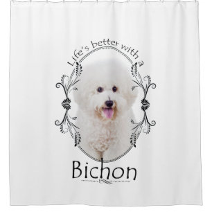 La vie est un meilleur rideau en douche de Bichon