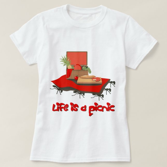 La vie est un pique-nique... T-shirt de base pour  (Design devant)