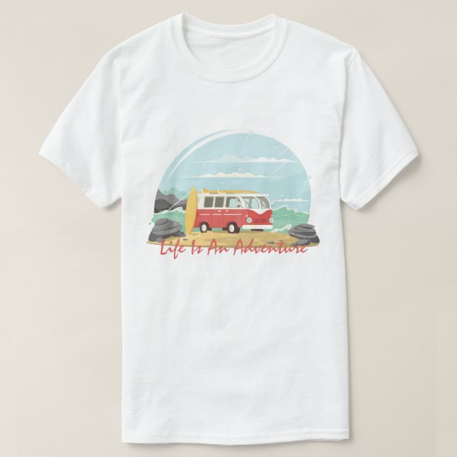 La Vie Est Un T-Shirt D'Aventure (Design devant)