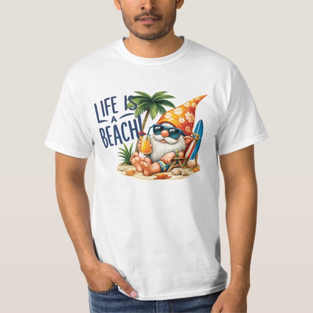 La vie est un T-shirt de plage (Devant)