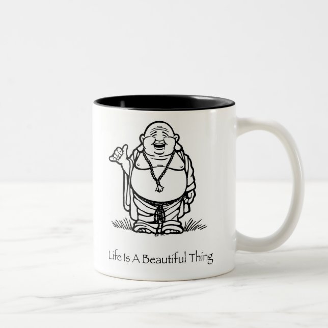 La vie est une belle tasse de café de Bouddha de (Droit)