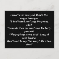 la vie est une carte postale courte