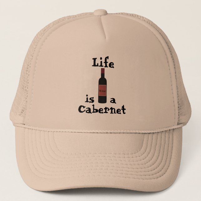 La vie est une casquette de camionneur en Cabernet (Devant)