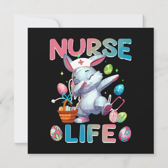 La vie mignonne d'infirmière Dabbing Lapin de Pâqu (Devant)