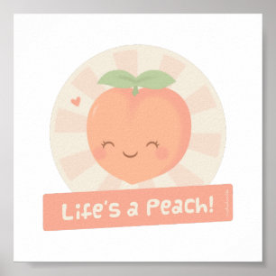 La vie mignonne est une affiche de purée de fruits