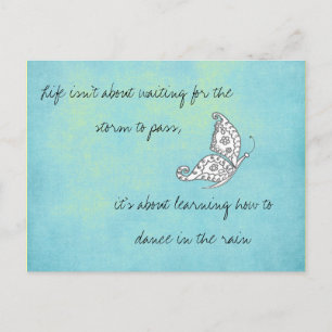 La vie ne consiste pas à attendre la carte postale