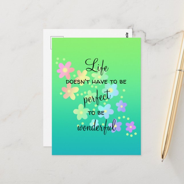 La vie ne doit pas être une carte postale arc-en-c (Devant/Arrière en situation)