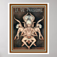 La Vie Parisienne Poster des danseurs égyptiens 16