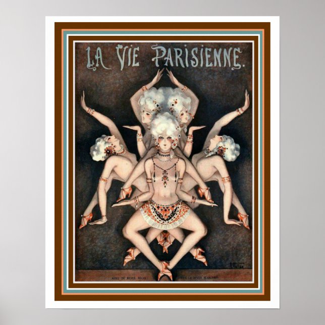 La Vie Parisienne Poster des danseurs égyptiens 16 (Devant)