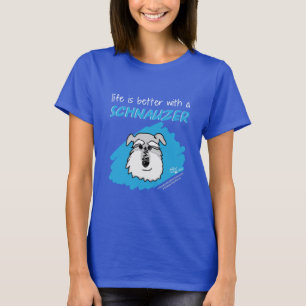 La vie… Schnauzer - T-shirt foncé (femmes)