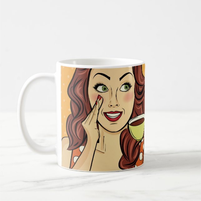 "La vie se passe quand on fait du patchwork." Mug  (Gauche)