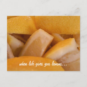 la vie vous donne la carte postale de citrons
