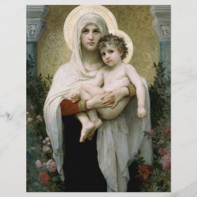 La Vierge des Roses de Bouguereau (1903) (Devant)