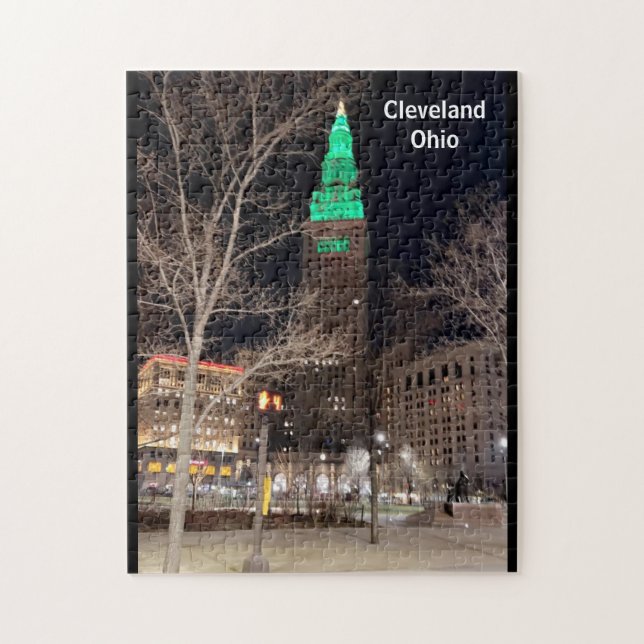 LA VILLE AMÉRICAINE CLEVELAND OHIO JIGSAW PUZZLE (Vertical)