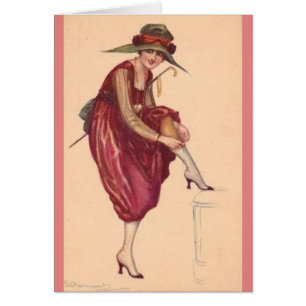 La Vintage Lady Ajustant Ses Tensions,