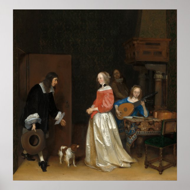 La visite du prétendant - Poster d'art raffiné G.  (Devant)