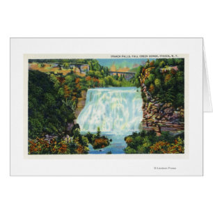 La vue de gorge de crique de chute, Ithaca tombe