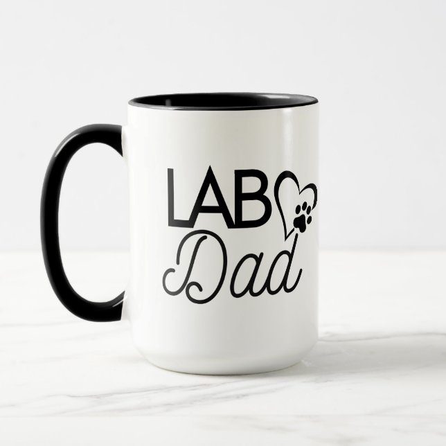 "Lab Papa" Café Mug (Gauche)
