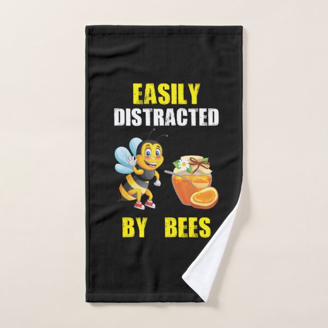 L'Abeille Est Facilement Distrait Par Les Abeilles (Serviette à main)