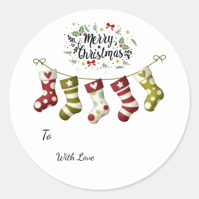 Label/ Christmas Favor Stickers (Devant)