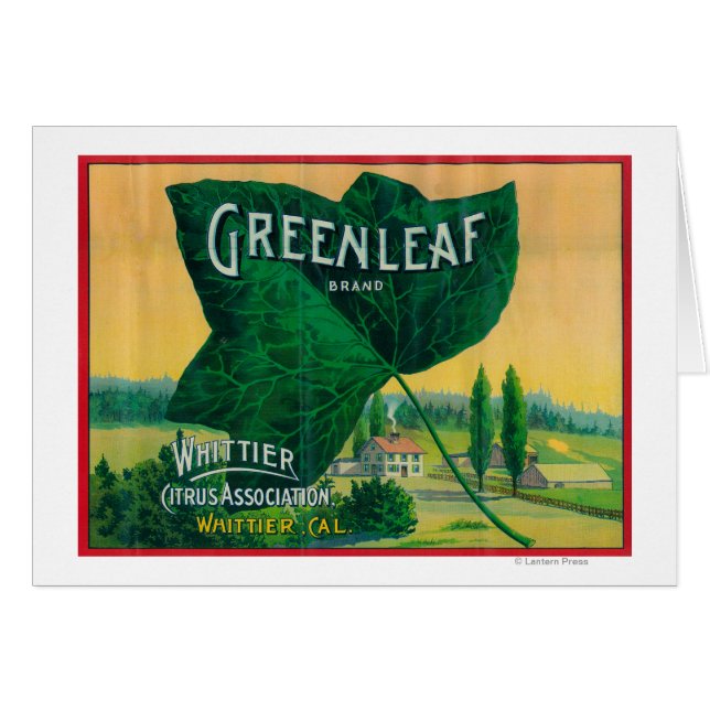 Label de citron vertWhittier, CA (Devant horizontal)