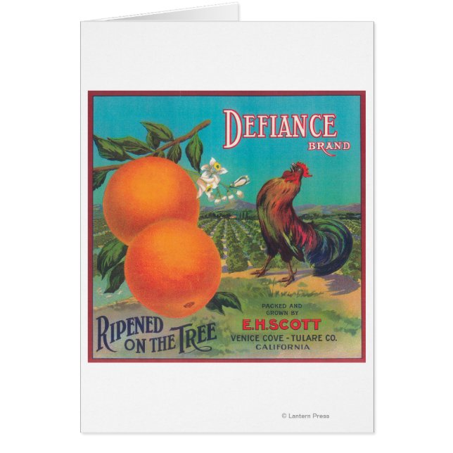 Label Orange DéfianceVenice Cove, CA (Devant)