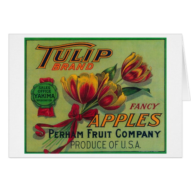 Label Tulip Apple Crate Yakima, WA (Devant horizontal)