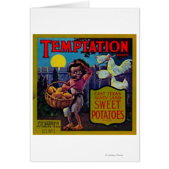 Label Yam de tentation Pittsburg, TX (Devant)