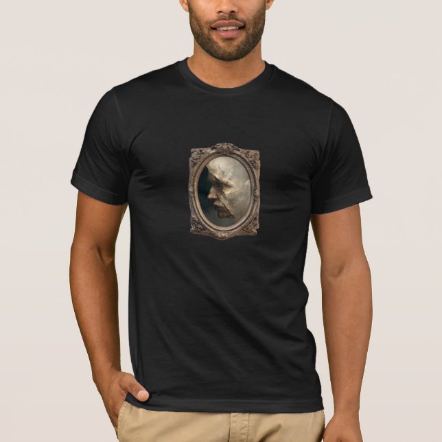 L'Abîme du Casque – T-Shirt de Fine Art par Arcane (Devant)