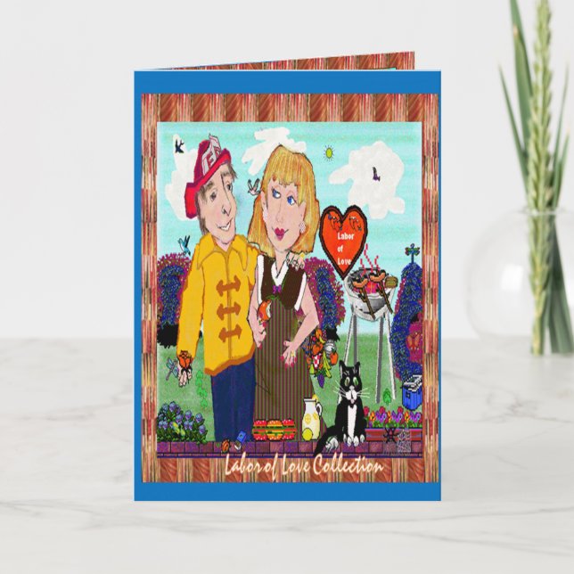 Labor de cartes de voeux d'amour (Devant)