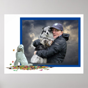 Labradoodle Chien En Feuille Poster