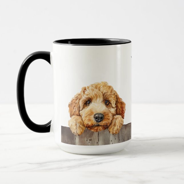Labradoodle Chien Mug (Gauche)