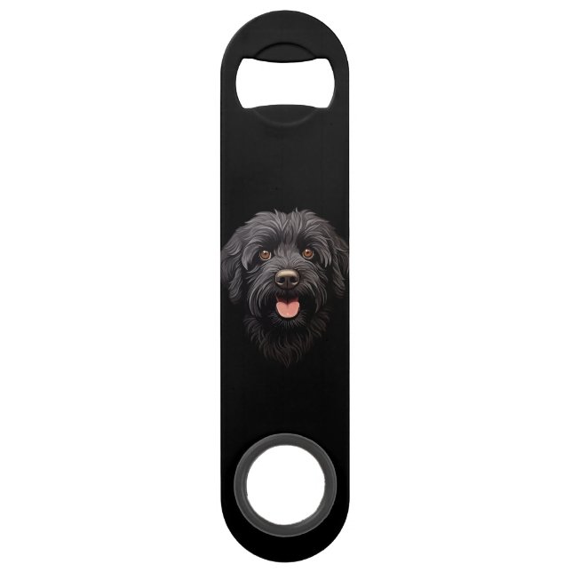 Labradoodle Chien Noir (Dos)